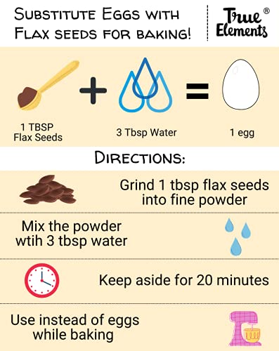 True Elements Flax seeds 250g - Flax Seeds for Hair Growth | Seeds for Eating | Flax Seeds for Weight Loss | Alsi Seeds