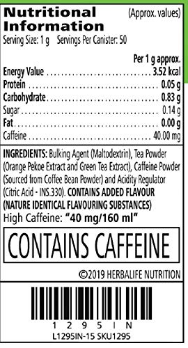 Herbalife Afresh Energy Drink Mix Elaichi Flavor 50 GM