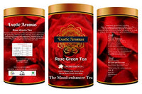 Exotic Aromas Rose Green Tea (50G Serves 25 cups), with rose petals for good skin, hair, soothes menstrual cramps and weightloss