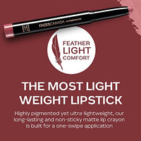 Faces Canada HD Intense Matte Lipstick, Feather light comfort, 10 hrs stay, Primer infused, Flawless HD finish, Red Lip Color, Magnetic , 1.4 gm