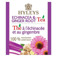Hyleys Tea Natural Echinacea & Ginger Root Green Tea - 25 Tea Bags - (100% Natural, Sugar Free, Gluten Free and Non-GMO)