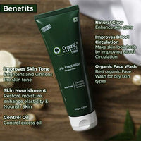 Organic Harvest 3 In 1 Premium Face Wash For Oily Skin | Cleanser For Women Daily Use With Benefits Of Cleansing + Scrubbing + Whitening | Paraben & Sulphate Free - 100gm