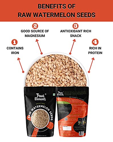 True Elements Watermelon Seeds 250g - High in Protein | Raw Watermelon Seeds for Eating | Magaj Seeds