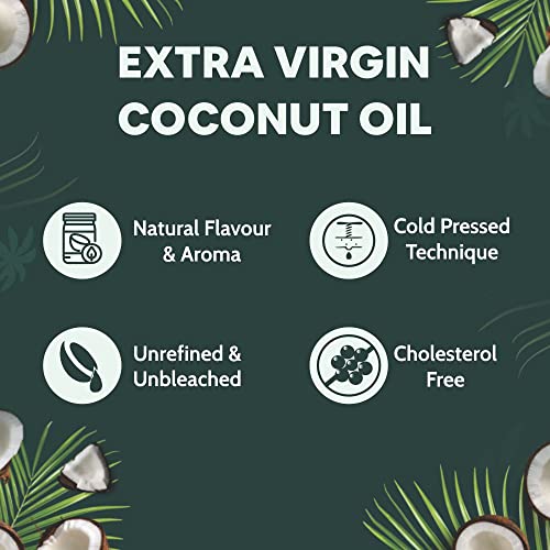 5:15PM Virgin Coconut Oil Cold Pressed, For Hair, Skin and Cooking, Raw & Unrefined, 200 ml