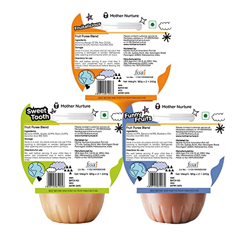 Sweet Tooth + Fruitalicious + Funny Fruits (Combo Pack) for Stage 3 - Baby Food | Mother Nurture