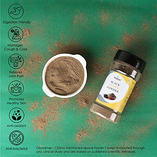 Malikaz' The Royale Taste Cinnamon Pepper Spice Mix Combo (Cinnamon Powder, 100g | Black Pepper Powder, 100g) Jar, 200 g