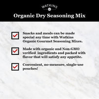 Watkins Organic Gourmet Seasoning Mix, Mild Chili, 1.25 Oz. Pouch, 1 Count