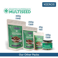 Keeros Multi Seeds Mix, Sugar Free Healthy Snacks for weight loss | Diabetic Snacks | Slightly Sweet & Crunchy Low GI 5 in 1 Trail Mix with Roasted Flax Seeds, Watermelon, Pumpkin Seeds & more |250g