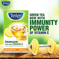 Tetley Green Tea Immune with Added Vitamin C, Lemon and Honey, 25 Tea Bags