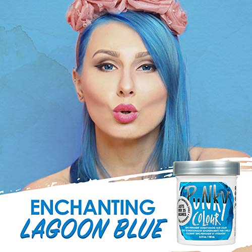 Jerome Russell Punky Semi Permanent Hair Color Conditioning, 100ml - Lagoon Blue (Pack of 1)