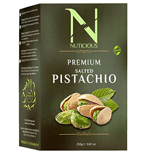 NUTICIOUS Salted Pista(Pistachio/Jumbo Pista) -250 G Dry Fruits