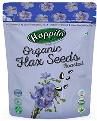 Happilo Premium Organic Authentic Flax seeds Roasted 250g | USDA Certified Organic Seeds | Wholesome & Natural Seeds | Rich Source of Zinc