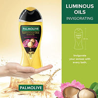 Palmolive Luminous Oil Invigorating Body Wash for Women, Gel Based Shower Gel with 100% Natural Macadamia Oil & Peony Extracts - pH Balanced, No Parabens, No Silicones, 250 ml Bottle