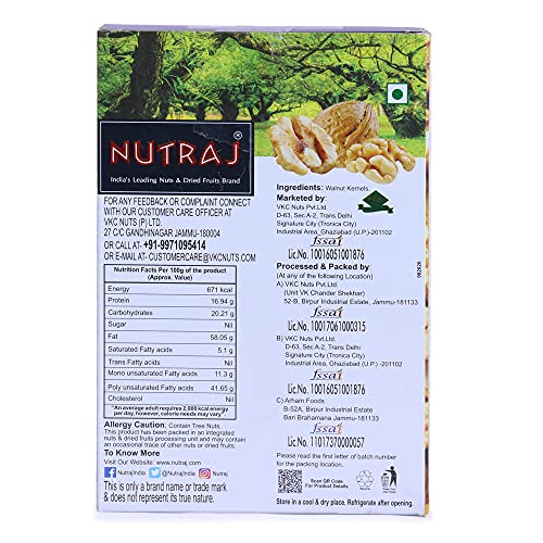 Nutraj Special Walnut Kernels 250g - Vacuum Pack