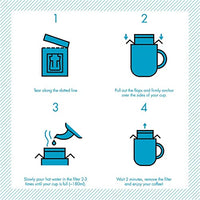 Blue Tokai Easy Pour Coffee Brew Bags (Medium Roast) | Monsoon Malabar | Nutty & Earthy | Pack of 10 | 100% Arabica Specialty Coffee | Just pour hot water