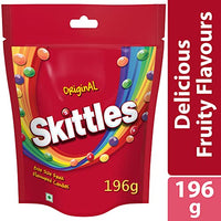 Skittles Original Chewy Fruit Candy Pack (Lemon, Apple, Grape, Strawberry and Orange), 196 g