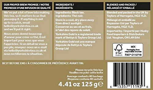 Taylors of Harrogate Yorkshire Gold, 40 Teabags