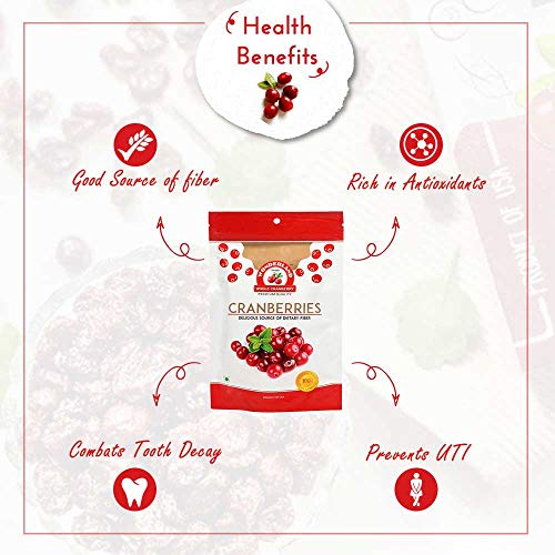Wonderland Foods - Healthy & Tasty Californian Sliced & Dried Cranberry 200g Pouch