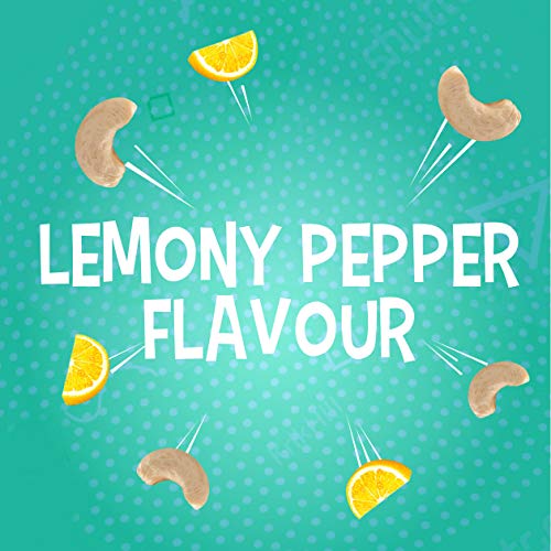 GetKrrackin! Lemon Pepper Roasted Cashews - 200g PET Jar | Zero Oil, Not Fried | Healthy Nuts | Anytime munching| Rich in fibre & protein |Perfect for gifting