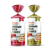 Pintola Organic Wholegrain Brown Rice Cakes Combo Pack (All Natural) (Multigrain and Unsalted)
