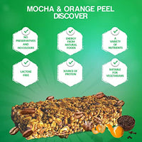 NourishVitals Mocha and Orange Peel Granola Snack Bar, 250g (5 Bars)