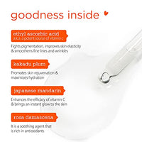 Plum 15% Vitamin C Face Serum with Mandarin for Glowing Skin with Pure Ethyl Ascorbic Acid for Hyperpigmentation & Dull Skin, Fragrance-Free, 20 ml