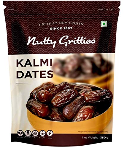Nutty Gritties Premium Kalmi Dates Pouch, 350g