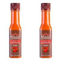 Mexico Lindo Chiltepin Hot Sauce | 14,200 Scoville Level | Traditional Spicy Flavor | 5 Fl Oz Bottles (Pack of 2)