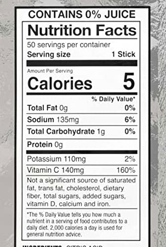 Sqwincher Zero Qwik Stik Sugar Free, Cool Citrus, .11 0z (Pack of 50)