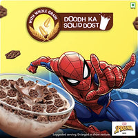Kellogg's  Chocos Webs with Spiderman Cut Out Mask, with Whole Grain, High in Fibre, High in Calcium & Protein, with 10 Essential Vitamins & Minerals, Breakfast Cereals, 300g Pack
