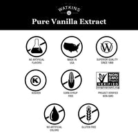 Watkins Pure Vanilla Extract, with Madagascar Vanilla Beans, Non-GMO, Kosher, 2 oz. Bottle, 1-Pack