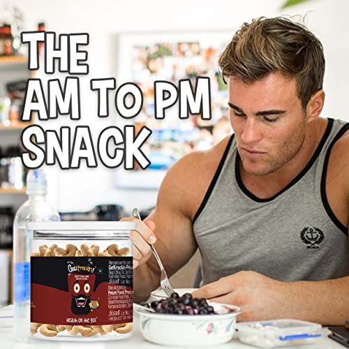 GetKrrackin! Sweet Chilli BBQ Roasted Cashews - 200g PET Jar | Zero Oil, Not Fried | Healthy Nuts | Premium Cashews | Nutrition On The Go| Perfect for workouts | Rich in protein