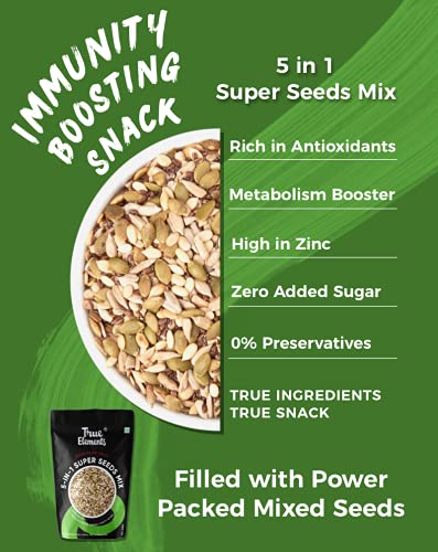 True Elements Seeds Combo for Eating 250g - Diet Snacks | Seeds Mix | Trail Mix | Mixed Seeds for Weight Loss