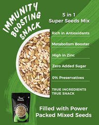 True Elements Seeds Combo for Eating 250g (Protein Mix Seeds 125g + 5 in 1 Seeds Mix 125g) - Protein Snacks | Nuts and Seeds