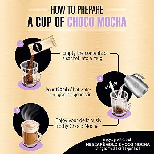 NESCAFE Gold Choco Mocha Instant Coffee Premix, 125g (5 Sachets, 25g each)