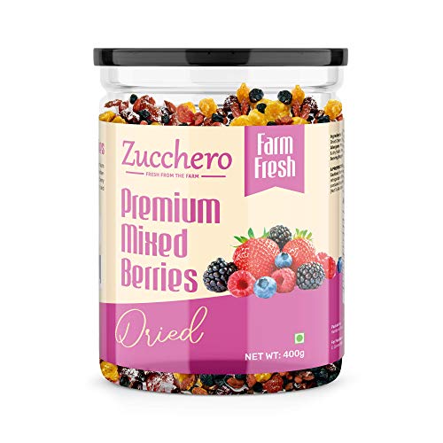 Zucchero Premium Mixed Berries, Unsalted, 400G (Blueberry, Cranberry, Black Currant, Strawberry, Cherry)