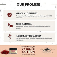 Rasayanam Pure Kashmiri Mongra Saffron/ Kesar | Tested Grade A as per ISO 3632 | From the finest farmland of Pampore, J&K