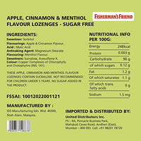 Fisherman's  Friend Sugar Free Mouth Freshener - Apple & Cinnamon - Fresh and Fruity Lozenges 25g