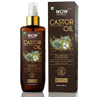 WOW Skin Science 100% Pure Castor Oil - Cold Pressed - For Stronger Hair, Skin & Nails - No Mineral Oil & Silicones, 200 ml