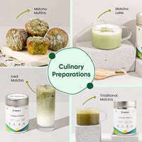 Tencha Blends Culinary Matcha with Free Spoon | 50 Servings | Japanese Matcha Green Tea Powder | Green Tea for Weight Loss | Sourced from Shizouka, Japan | Vegan | No Artificial Sweeteners | 50 GM