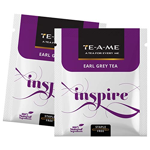 TE-A-ME Inspire Black Citrus Earl Grey Tea, 25 Tea Bags | Natural Bergamot Flavor | Luxurious Tea Bags | Strong & Highly Flavourful