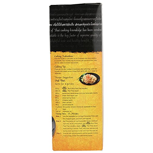 Real THAI Original Thai Cuisine Rice Stick Pad Thai Noodles, 13.23 oz / 375 g,Yellow