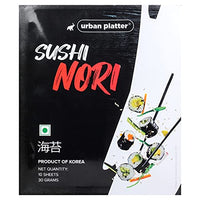 Urban Platter Sushi Nori Sheets (Roasted Seaweed Laver), 10 Sheets / 30 Grams