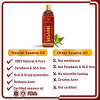 Newish® Cold Pressed Sesame oil for Hair, Skin and Massage (Til Ka Tel / Til Oil) 200ml