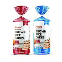 Pintola Organic Wholegrain Brown Rice Cakes Combo Pack (All Natural) (Multigrain and Lightly Salted)