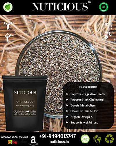 NUTICIOUS Organic Chia Seeds -250 G