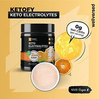 Ketofy - Keto Electrolytes (200g) | Sugar Free electrolytes for Optimal Hydration | Energy Drink | Orange Flavour | Workout for Men and Women