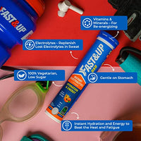 Fast&Up Reload electrolyte instant energy and hydration drink - 20 effervescent tablets - Peach ice tea flavour