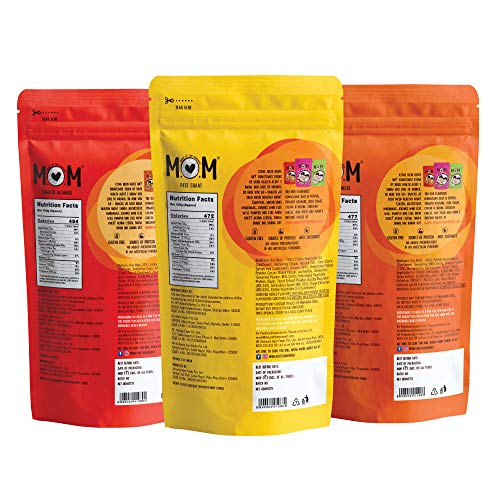 Meal of The Moment Makhana Desi Chaat Super Pack 1 and Meal of The Moment Makhana Tomato Achaari Pack 1, Meal of The Moment Cheddar Cheese Pack 1 60g Each