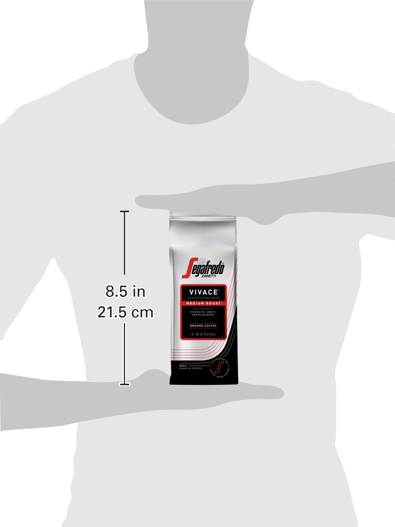 Segafredo Zanetti Ground Coffee, Vivace Medium Roast, Made with Arabica, Vivacious and Balanced Flavor